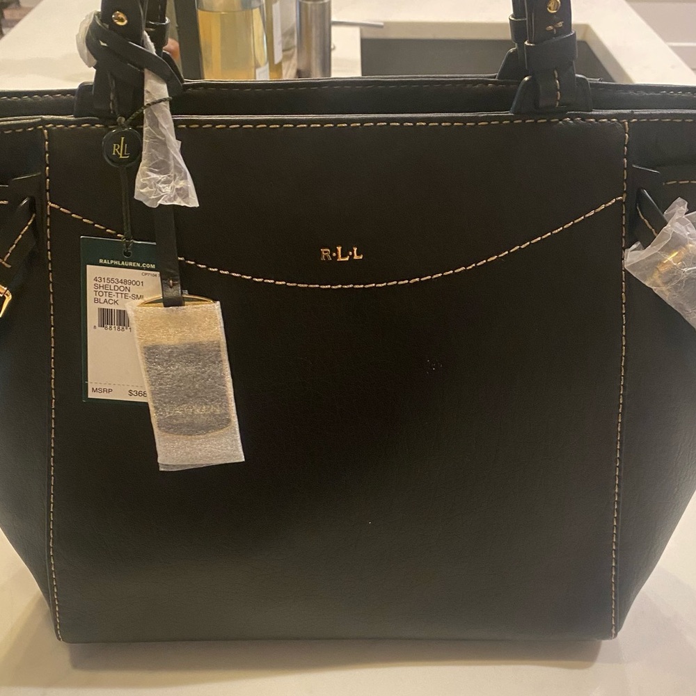 Ralph Lauren Black Sheldon Tote - NWT